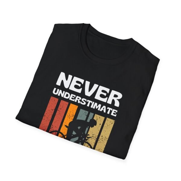 227912650890905022_2048.jpeg Never Underestimate Vintage Biker T-Shirt - Funny Cycling Tee for Men