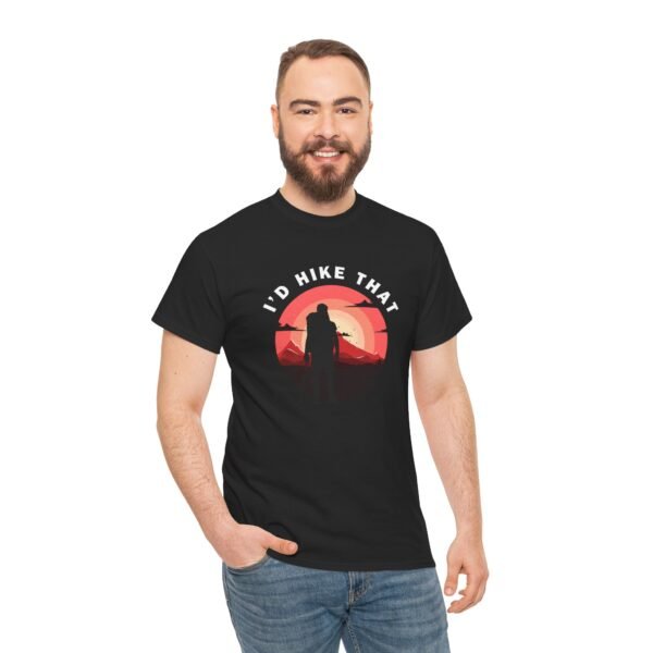 2998509366644123922_2048.jpeg I'd Hike That Unisex Heavy Cotton Tee - Perfect Gift for Outdoor Enthusiasts