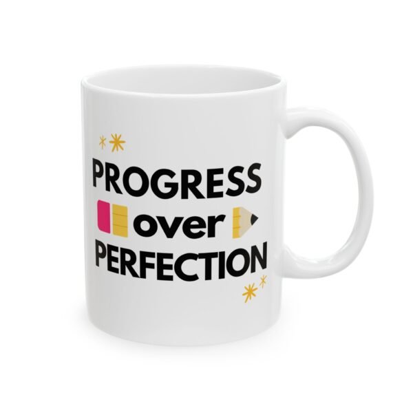 Mug - Progress Over Perfection, Teacher Coffee Cup Gift